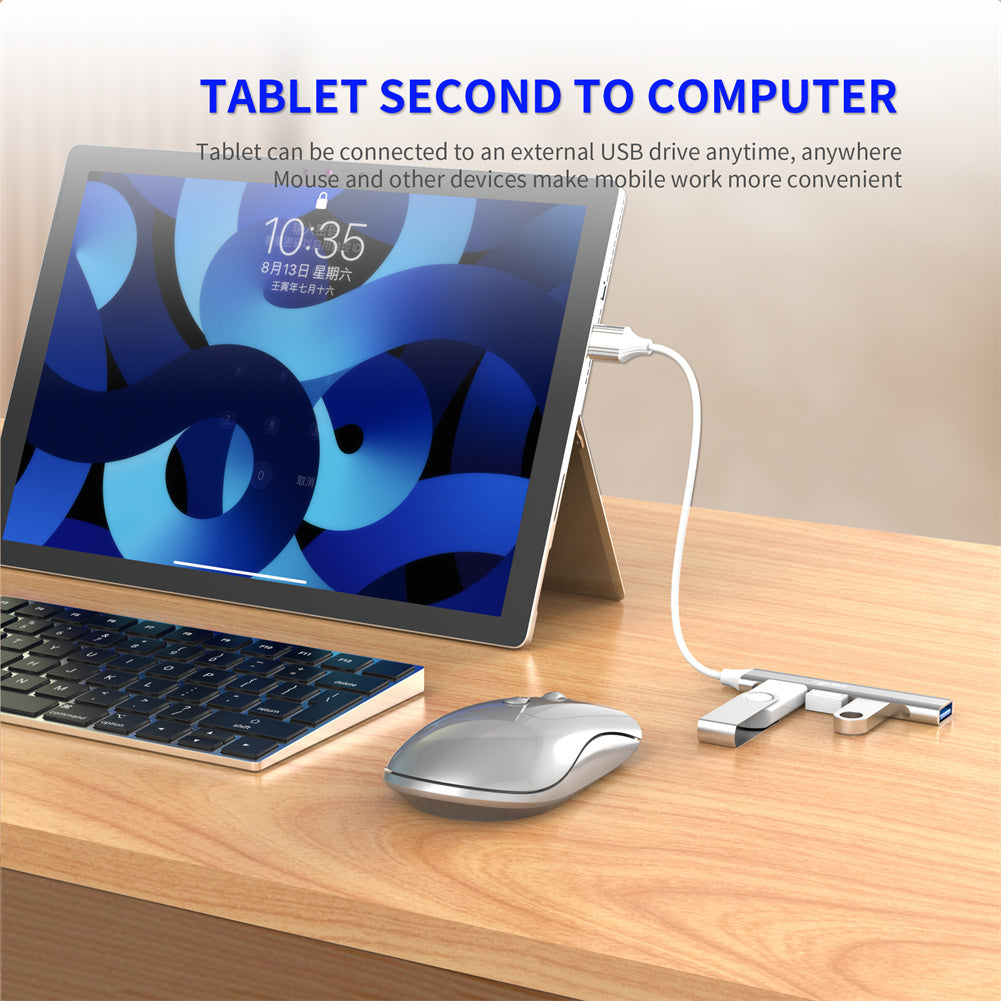 Type C USB Hub 4-Port With Cable - Stereotech