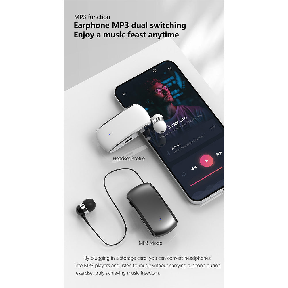 K68 Wireless Lavalier Retractable Sport Headset - Stereotech