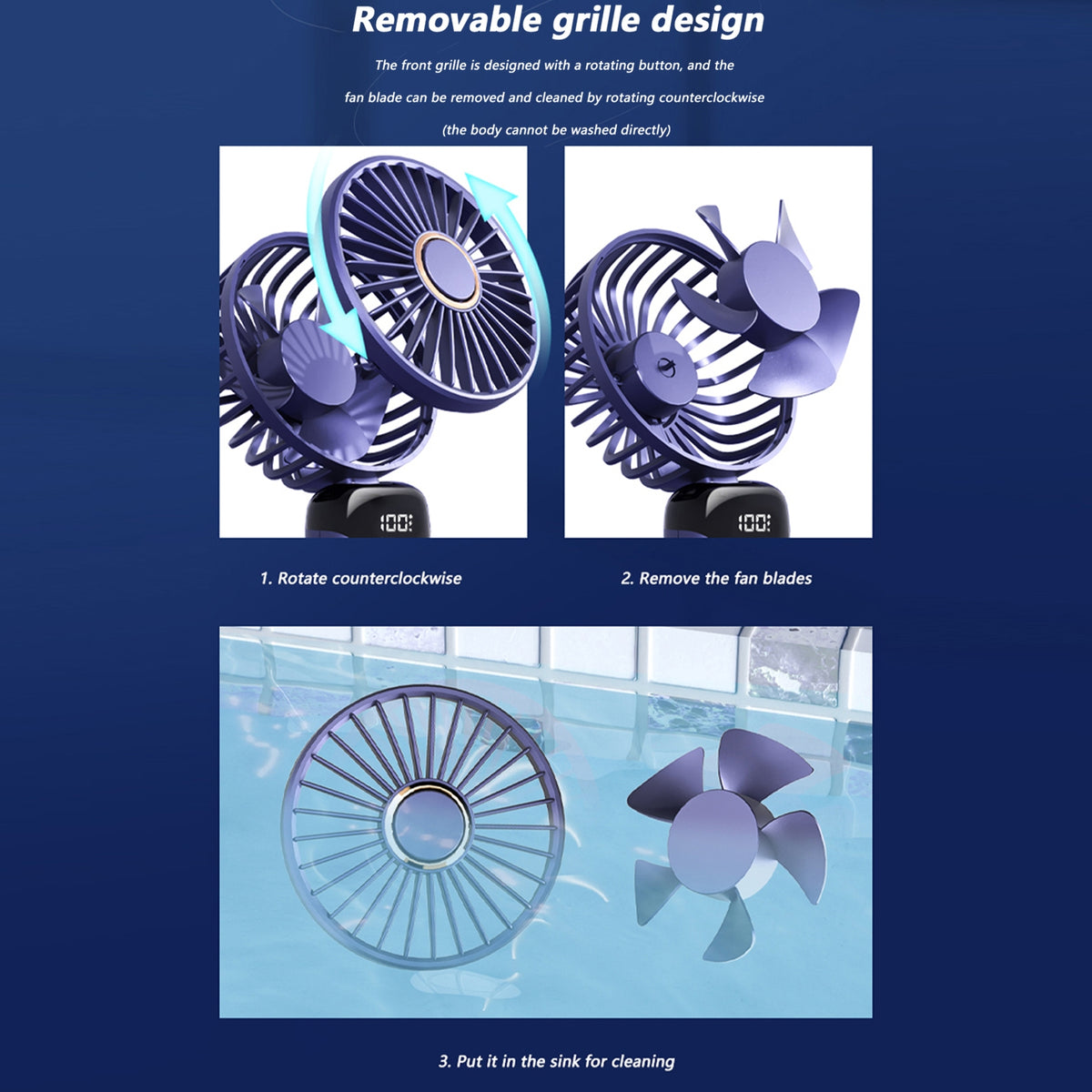 Multifunctional Handheld Desk Fan - Stereotech