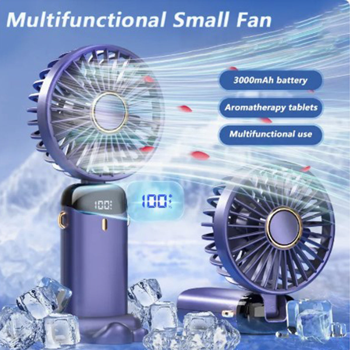 Multifunctional Handheld Desk Fan - Stereotech