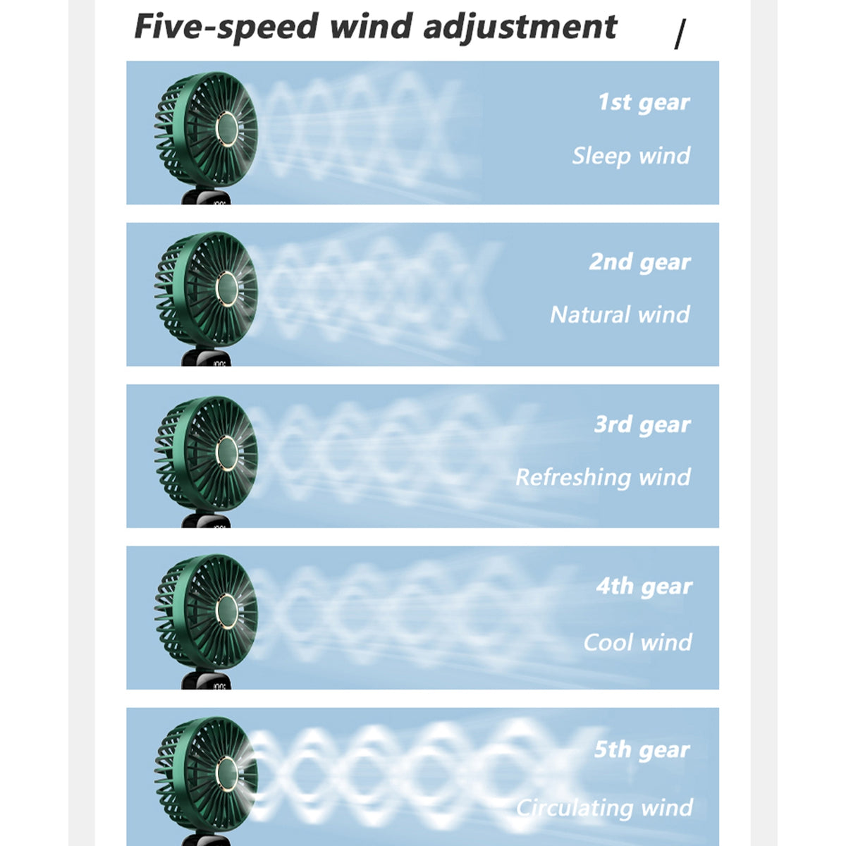 Multifunctional Handheld Desk Fan - Stereotech
