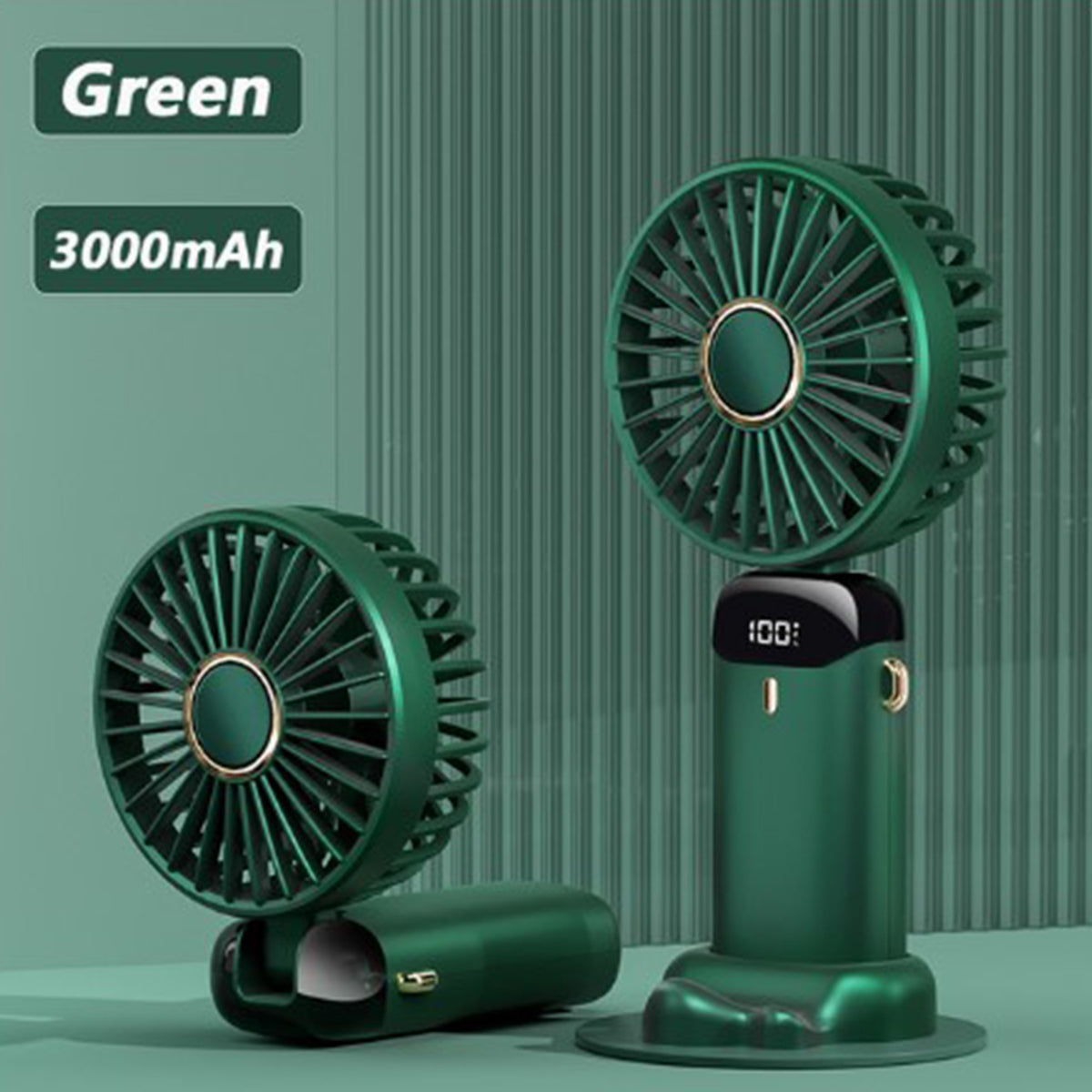 Multifunctional Handheld Desk Fan - Stereotech