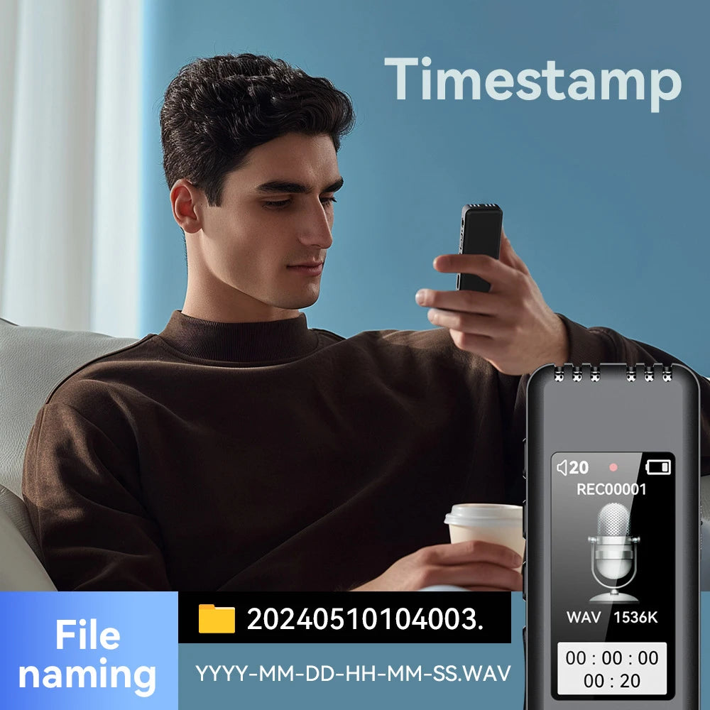 Digital Voice Recorder Pen Portable Voice Activated Dictaphone Sound Recording Noise Reduction Long Time Recorder MP3 Player