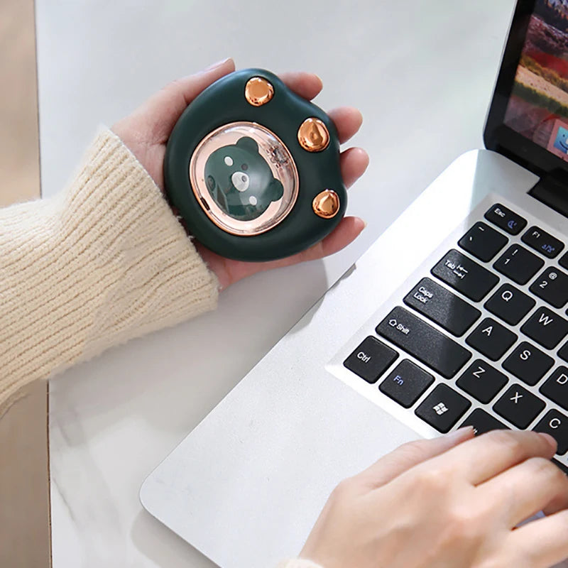Mini Winter Reusable Hand Warmer USB Rechargeable Fast Heating Cute Cat Paw Hand Warmer Instant Heating Pack Cold Winter