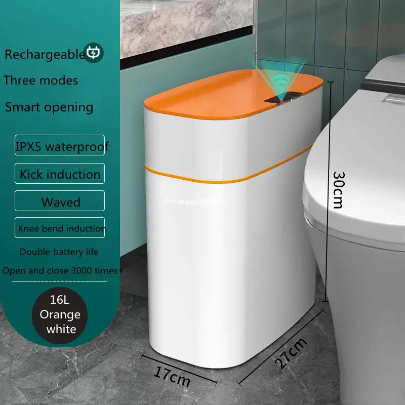 Inteligente Trash Bin Creative Bathroom Automatic Home Office Waterproof New Designer Induction Smart Sensor Trash Can waste bin