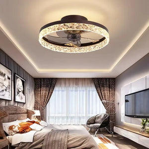 Nordic Ceiling Led Silent Ceiling Fan Light Remote Control Motor 6 Speed Timing Bedroom Fan Light Mobile App Remote Control Fan - Stereotech