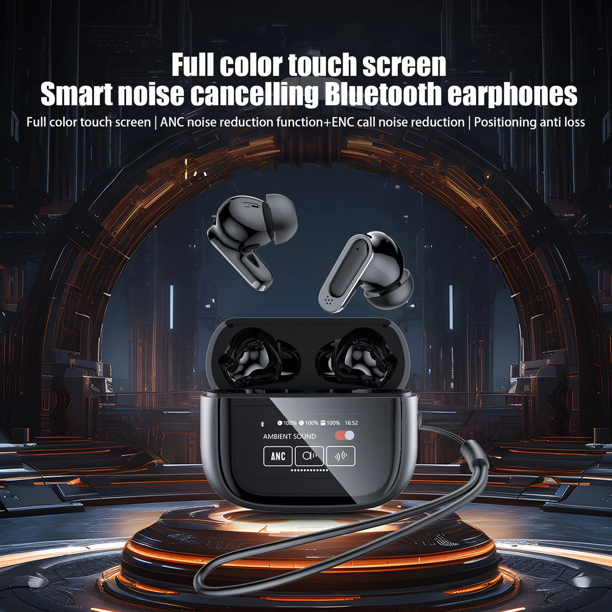 Xiaomi New V11 Wireless Bluetooth Earphones Headphones Outdoor Sport Headset Noise Reduction With Display Touch Control Earbuds