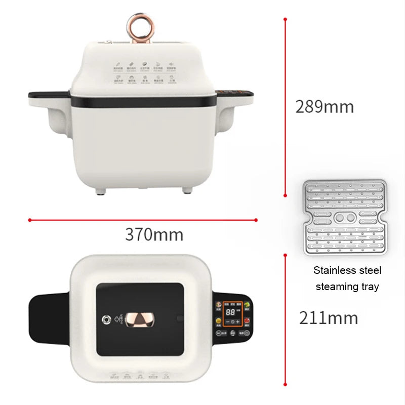 Multifuncation Intelligent Automatic Stir-fry Meal Cooking Pot Robot Rice Cooker Food Steamer Soup Stew Heater Frying Hotpot Wok - Stereotech
