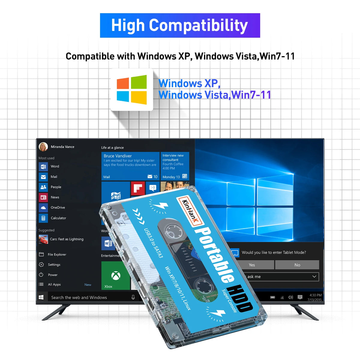 Super Console Batocera 500G External Hard Drive Disks Built-in 110000 Retro Games For PS2/PS1/PSP/SS HDD For PC Laptop Computer