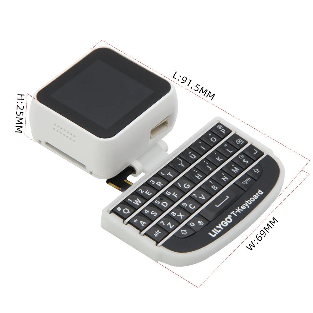 LILYGO® Watch-Keyboard-C3 V1.0 ESP32-C3 T-Watch Expansion Module QWERTY Bluetooth Wireless MINI Small Keyboard Development Board