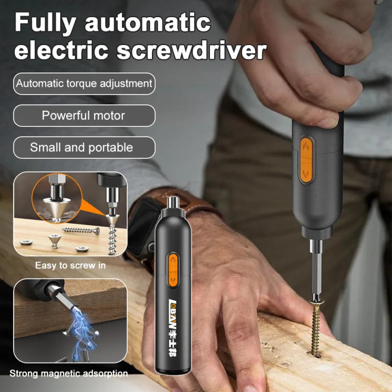Electric Screwdriver Rechargeable Household Screwdriver Small Multi-Function Electric Screwdriver Lithium Battery Automatic Tool