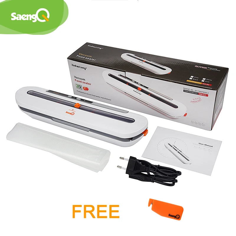 Food Vacuum Sealer 220V/110V Automatic Commercial Household Food Vacuum Sealer Packaging Machine Include 10Pcs Bags - Stereotech