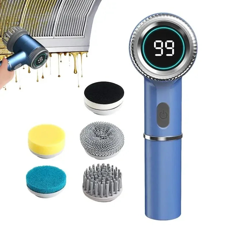New Electric Pot Brush Charging Cleaning Dishwashing Brush Multi-functional Handheld Wireless Charging Pot Brush Kitchen Magic