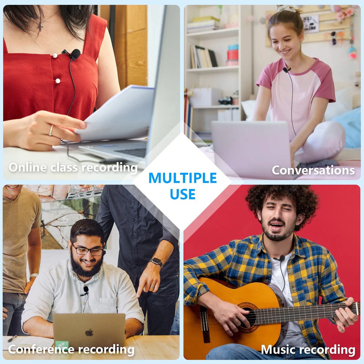 BOYA BY-LM40 4m Lavalier Lapel USB Microphone for PC Gaming Laptop Computer Windows Mac Streaming Vlogging Youtube Recording