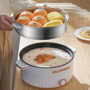 Electric Cooker 3 Files Adjustable Kitchen Appliance Double Layer Home for Hot Pot Cooking Soup Heater Multifunction Cooker EU - Stereotech