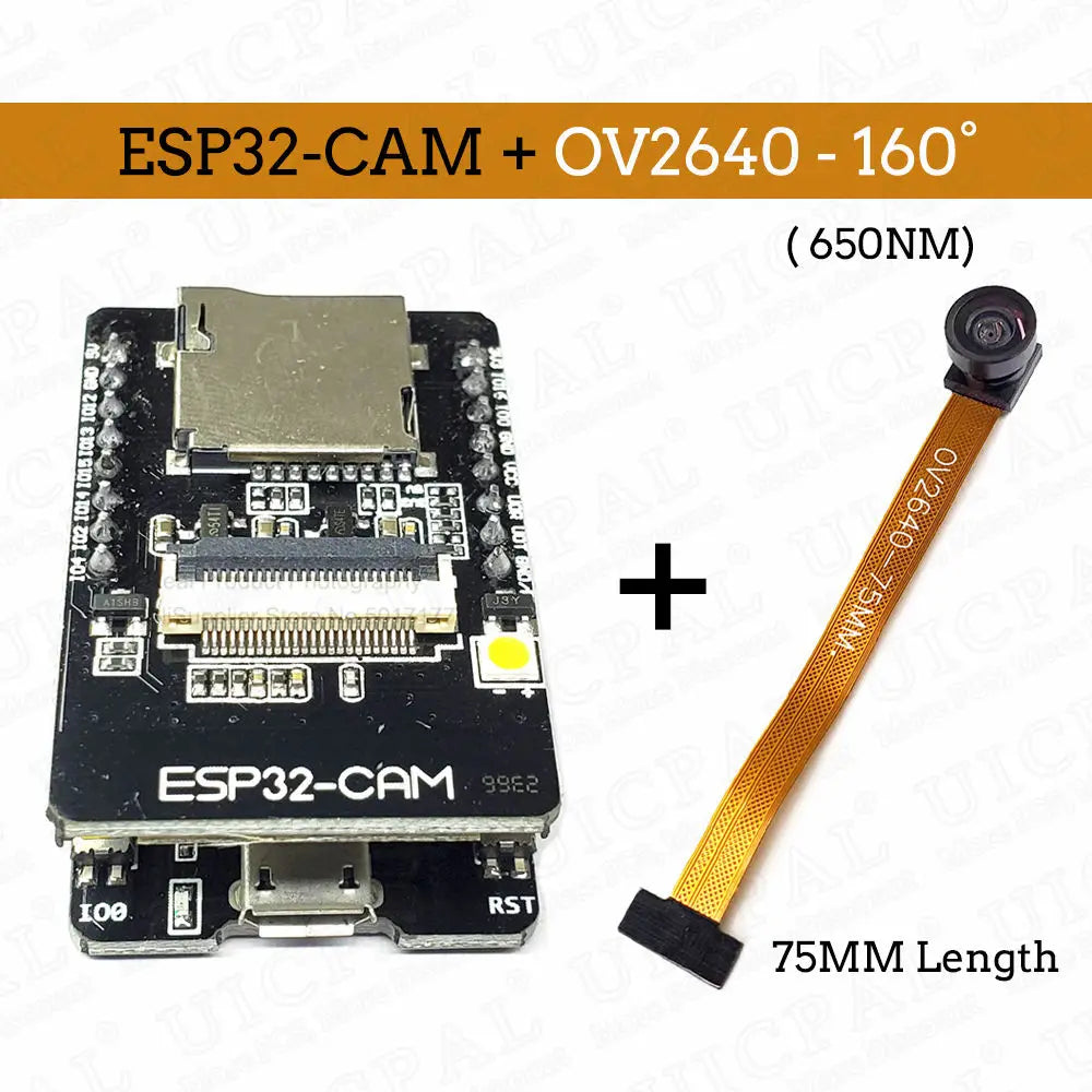 OV2640 ESP32 Cam Set with DVP 24pin Camera 66 120 160 Degree 850nm Night Vision 2MP 2.4 GHz 8MB PSRAM Wireless Bluetooth Module
