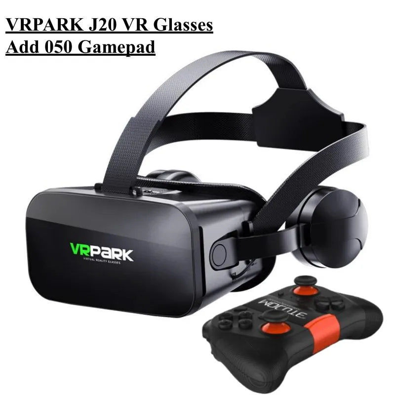 Original J20 4K Virtual Reality 3D Glasses Box Stereo VR Google Cardboard Headset Helmet for IOS Android Phone Max 6.7&quot;,Rocker