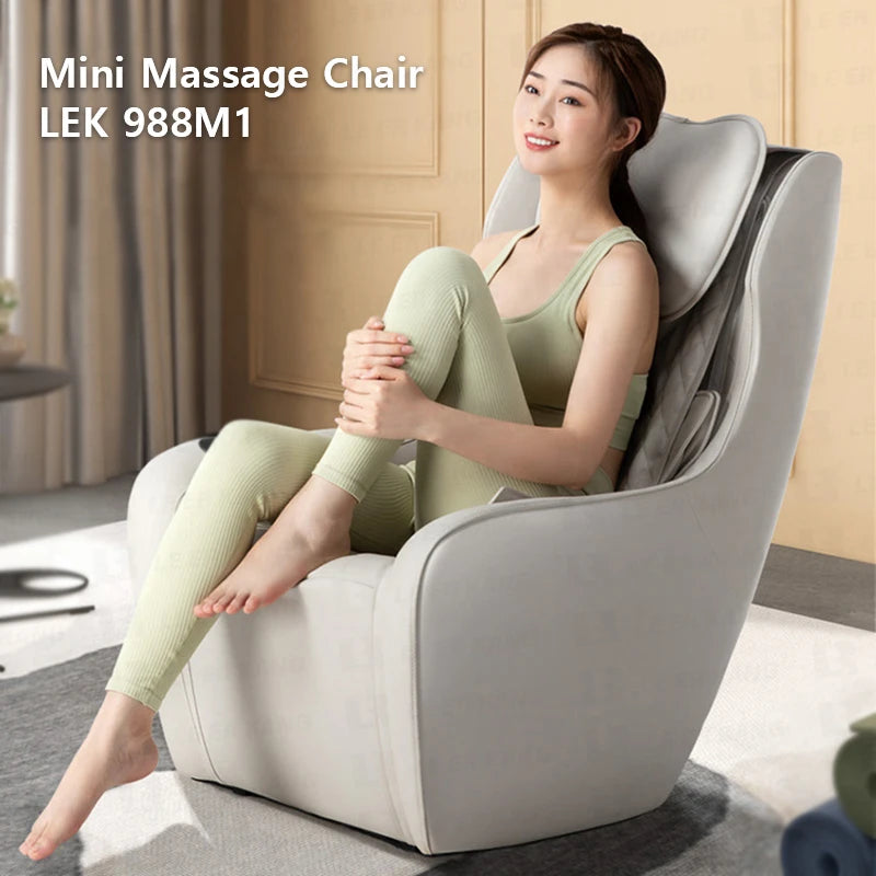 LEK 988M1 Home Office Hospitality Heated Massage Chair Sofa Mini Multi-Manipulation Massage Chair Neck Shoulder Shiatsu Massage