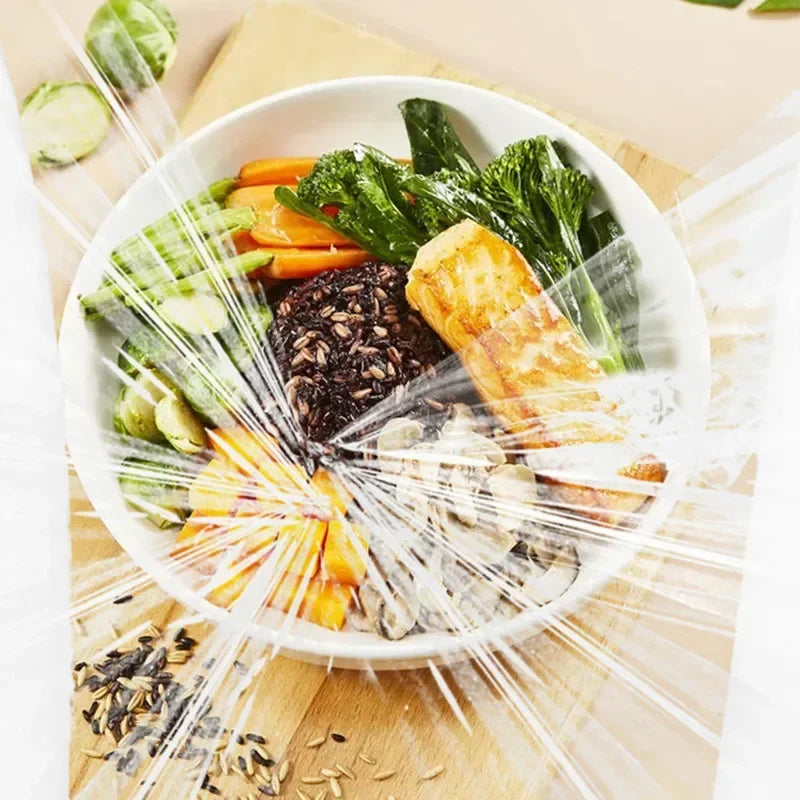 New Food Film Dispenser Magnetic Wrap Dispenser with Cutter Storage Box Aluminum Foil Stretch Film Cutter Kitchen Accessories - Stereotech