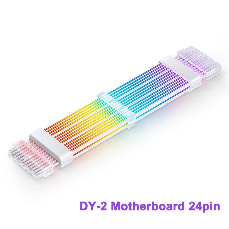 JONSBO DY-2 Power Supply Luminous Extension Cable 5V ARGB 24Pin Motherboard Graphics Card 3*8PIN LED Extension Cable