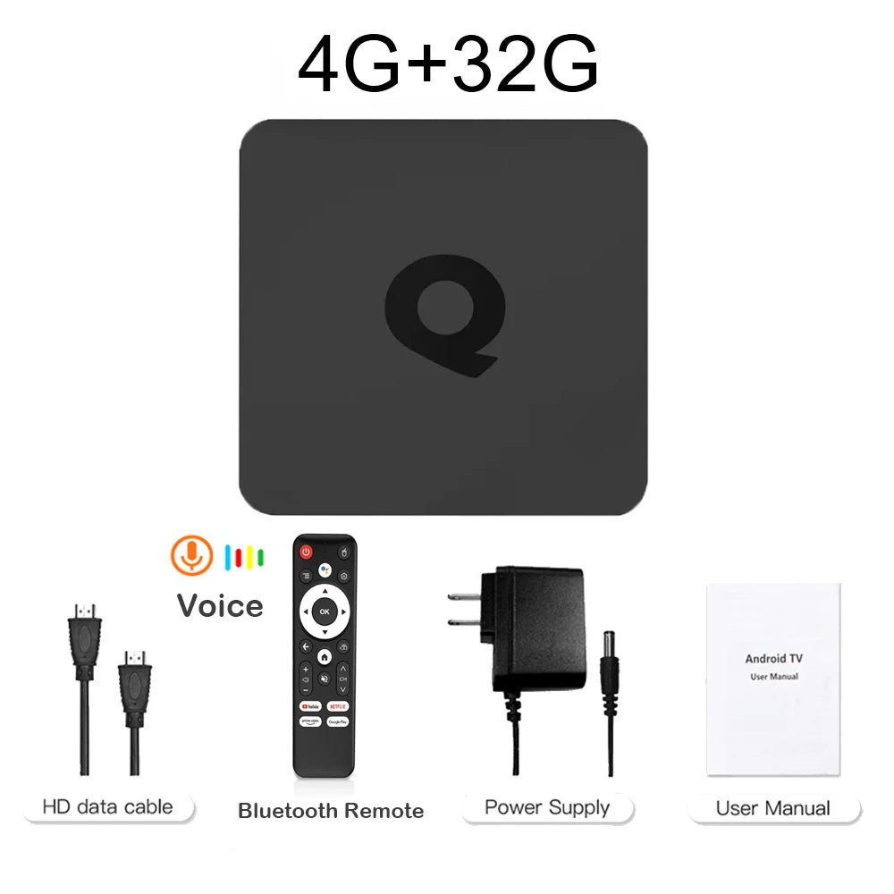 Android14 Smart TV Box Q1 Allwinner H313 Supports 2.4G&amp;5G Dual Wifi 8K 64G 128G Rom Google Media Player TV Box Voice Set Top Box
