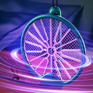 USB Electric Fly Swatters Foldable UV Light Electric Flies Shocker