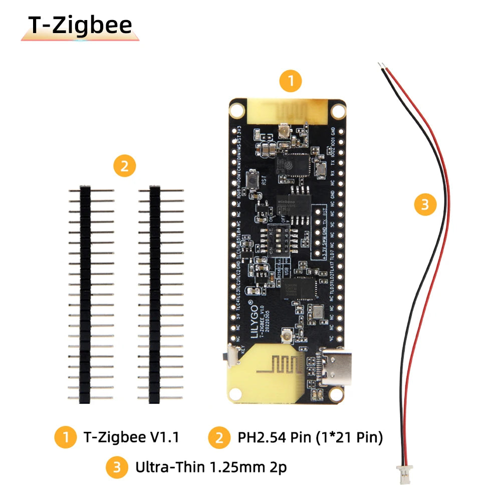 LILYGO® T-Zigbee T-ZigbeePA ESP32-C3 TLSR8258 Zigbee Ultra Low Power IOT Development Board WiFi Bluetooth Smart Control Module