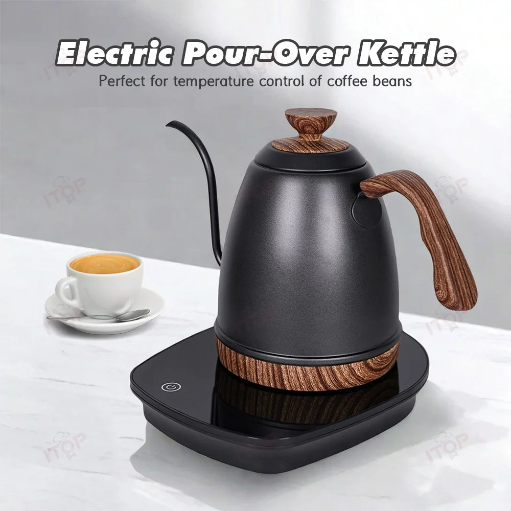 ITOP POK Artisan Electric Gooseneck Kettle to-the-degree Temperature Control Heating Kettle Electric Pour-Over Kettle - Stereotech
