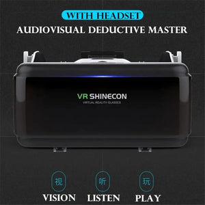 Original VR Virtual Reality 3D Glasses Box Stereo VR Google Cardboard Headset Helmet for IOS Android Smartphone,Wireless Rocker