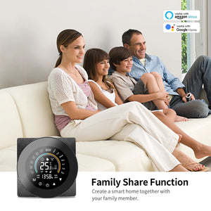 Tuya Wifi Thermostat Electric Floor Water/Gas Boiler Heating LCD Digital Touch Temperature Control Smart Life Google Home Alexa