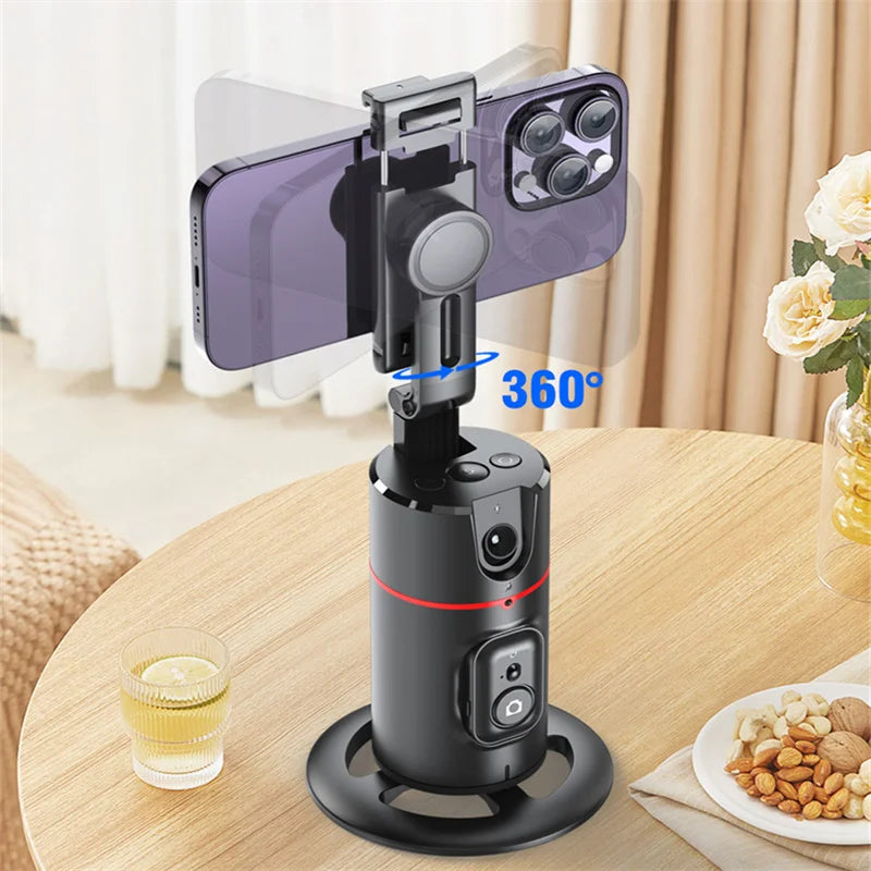 FGCLSY New Wireless Gimbal Stabilizer Selfie Stick 360 Degree Face Tracking With Bluetooth Shutter For Smartphone Live Recording - Stereotech