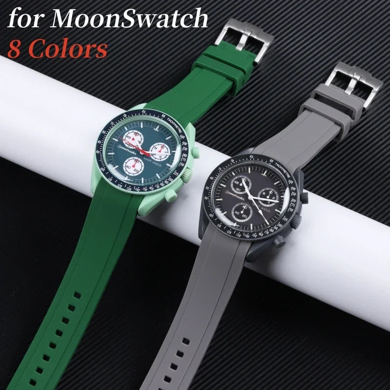 Rubber Strap For Omega Moonswatch Watch - Stereotech