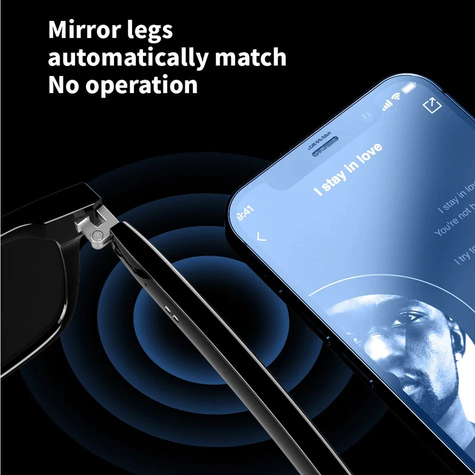 2024 New E13 Smart Glasses Blue Light Filtering Polarized Sunglass Lenses Audio Built-in Mic &amp; Speakers Touch &amp; Voice Assistant