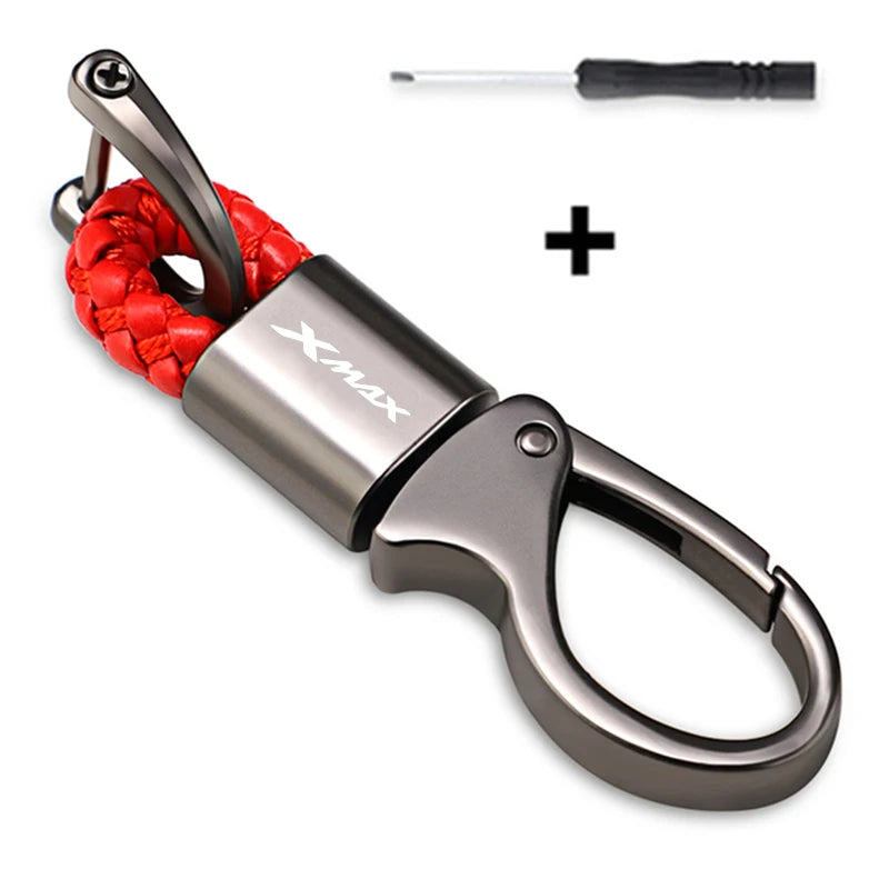 New For YAMAHA XMAX X-MAX 125 250 300 400 XMAX300 XMAX250 Accessories Custom LOGO Motorcycle Braided Rope Keyring Metal Keychain