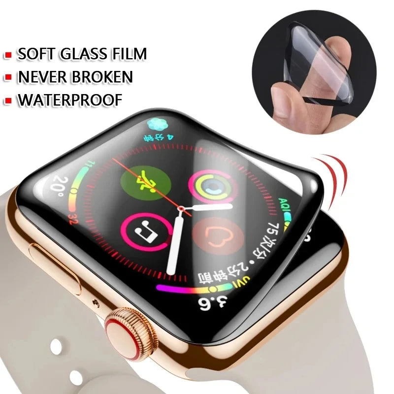 5PCS Ceramic Film for Apple Watch 9 8 7 6 SE 5 45MM 41MM 42MM 44MM 40MM 38MM Screen Protector for IWatch Ultra 49MM Not Glass - Stereotech