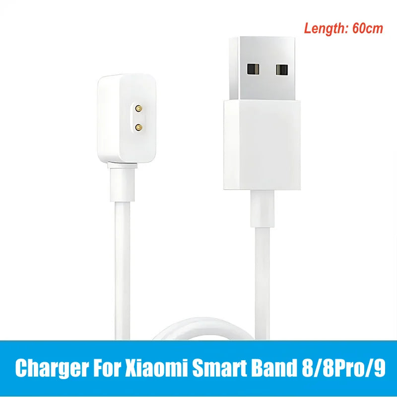 Charger For Xiaomi Smart Band 9 8 Pro 8 Active 7Pro 7 6 NFC 5 Mi Smart Band 4 3 2 Bracelet USB Dock Magnetic Charging Cable