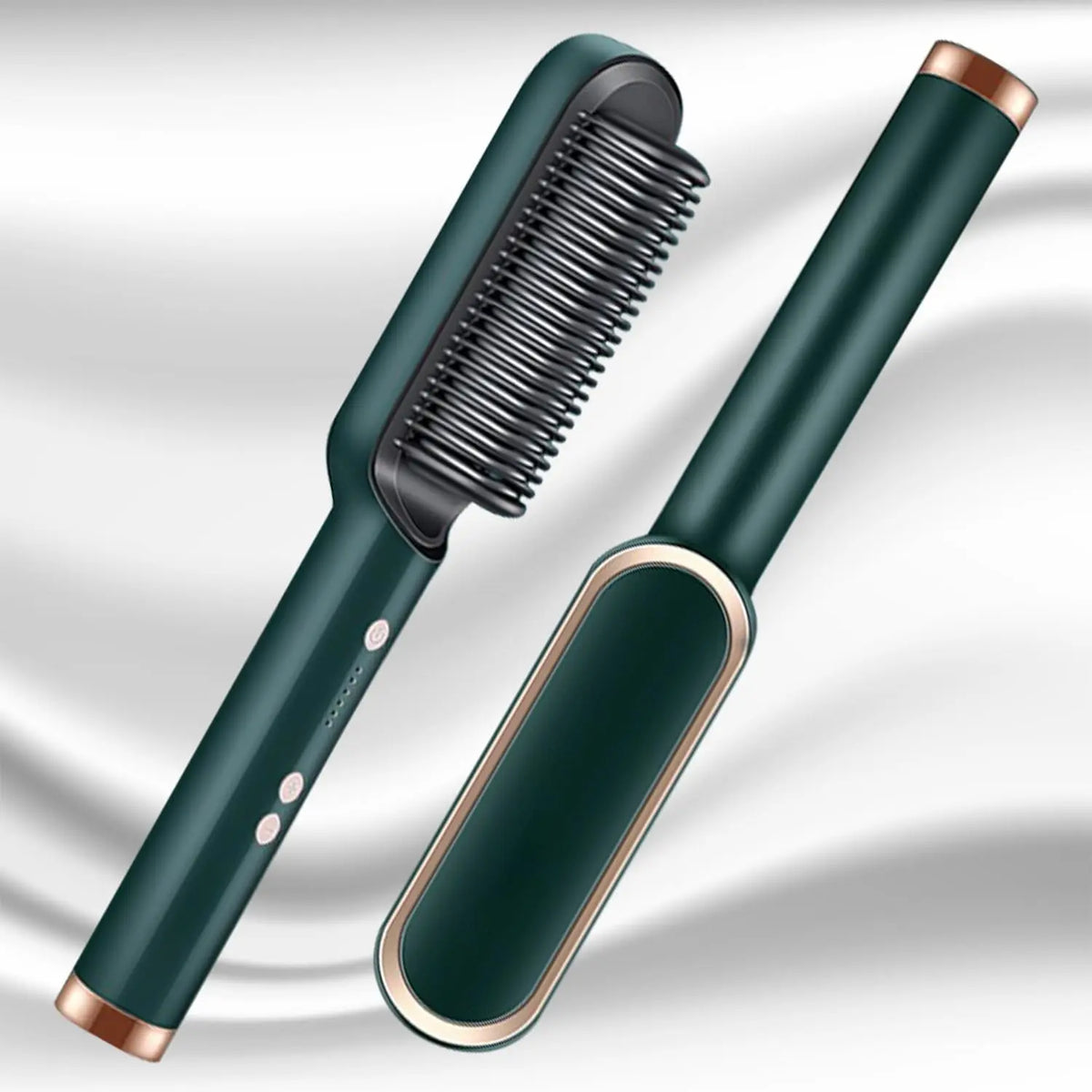 Negative Ion Hair Straightener Styling Comb 2 In 1 Hair Straightener Brush And Curler 30s Fast Heating Hair Straightener Brush