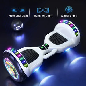 Smart  6.5" Electric scooter LED 2 Wheel Lights 250w*2 Self-balancing 2A battery hover board Off Road With Bluetooth