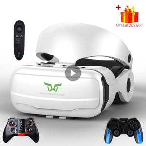 Top VR Glasses Headset 3D Virtual Reality Device Helmet Viar Goggle Lenses For Smartphone Smart Cell Phone Realidade Viewer