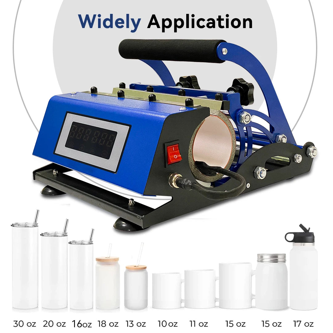 Tumbler Mug Heat Press Machine 11oz-30oz Touchscreen Sublimation Straight Blank Skinny Tumbler Glass Transfer Auto Print Machine - Stereotech
