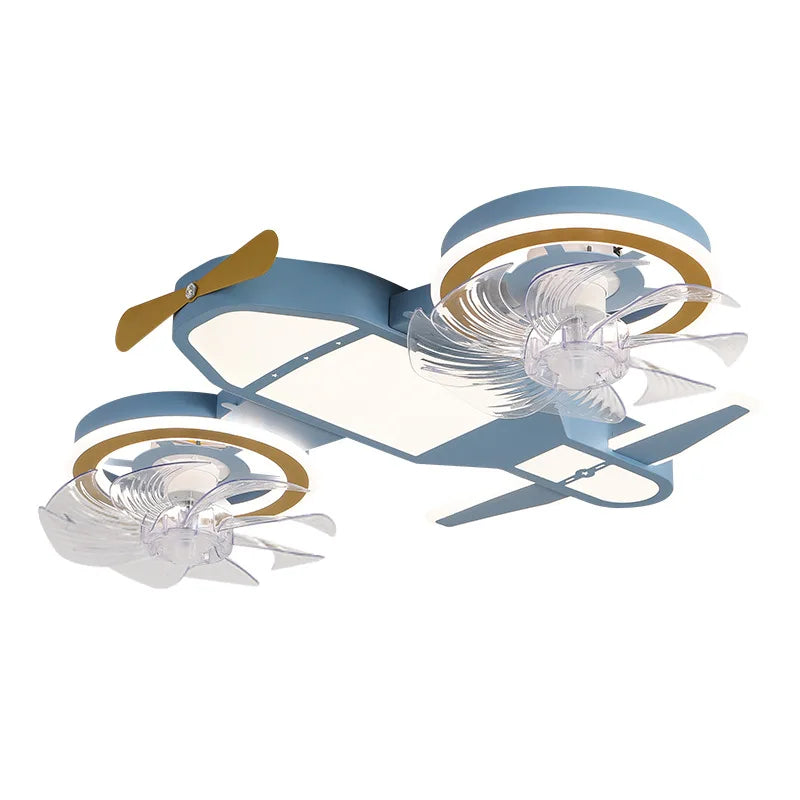 LED Aircraft Ceiling Light Cartoon Remote Control Fan Lamp Boy Room Lights Children&#39;s Room Bedroom lamp Gift Light For Children