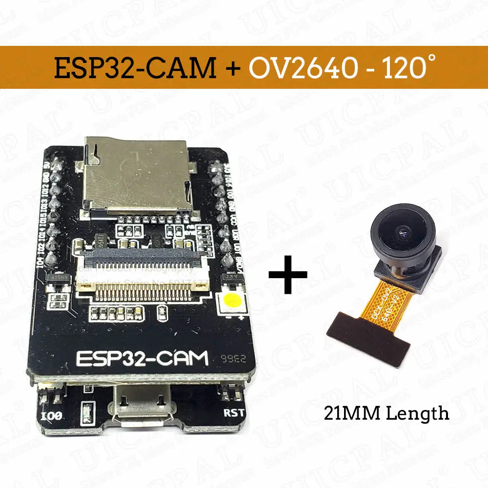OV2640 ESP32 Cam Set with DVP 24pin Camera 66 120 160 Degree 850nm Night Vision 2MP 2.4 GHz 8MB PSRAM Wireless Bluetooth Module