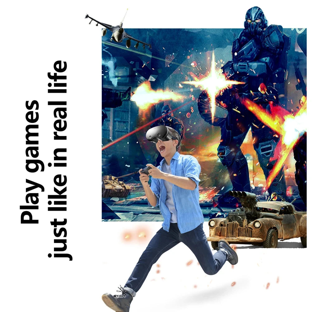 VR Box Helmet Smart Phone Video Game Binoculars 3D VR Games Headset Virtual Reality Glasses for 5-7 inch Smart Phone