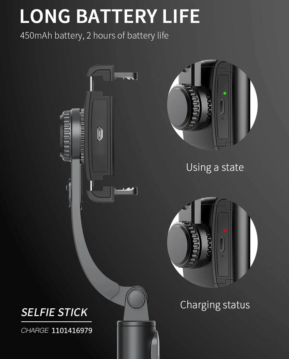 COOL DIER 2023 NEW Phone Gimbal stabilizer Wireless Bluetooth selfie stick tripod Stabilizer holder bracket For Smartphone live - Stereotech