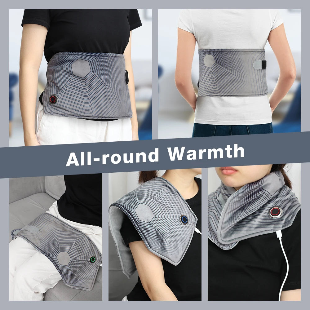 Electric Heating Belt USB Hand Warmer Hot Compress Therapy Abdominal Waist Massage Belt Menstrual Relief Pain Uterus Warming Pad
