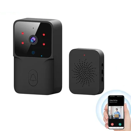 Tuya WiFi Video Doorbell Wireless HD Camera PIR Motion Detection IR Alarm Security Smart Home Door Bell WiFi Intercom for Home - Stereotech