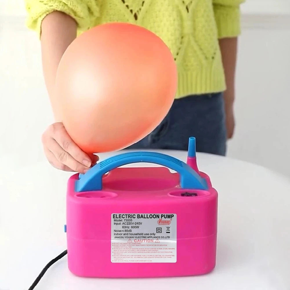 High Voltage Double Hole AC Inflatable Electric Balloon Pump Electric Air Balls Pump All Style Inflator Pump Portable Air Blower