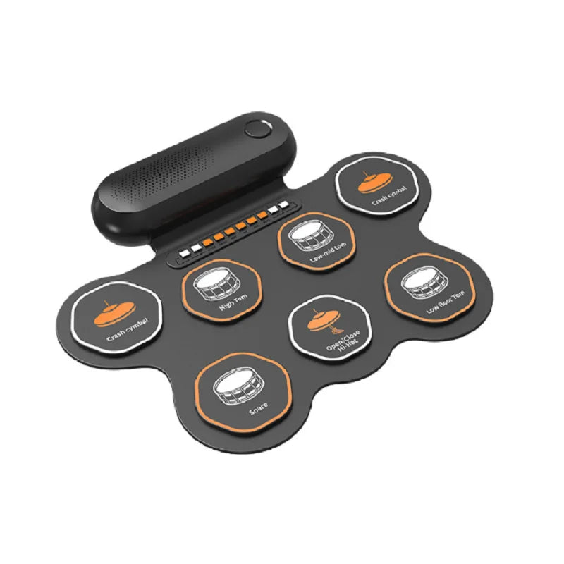 Portable Electronic Drum Kit for Children&#39;s Beginner, Silicone Drum Kit