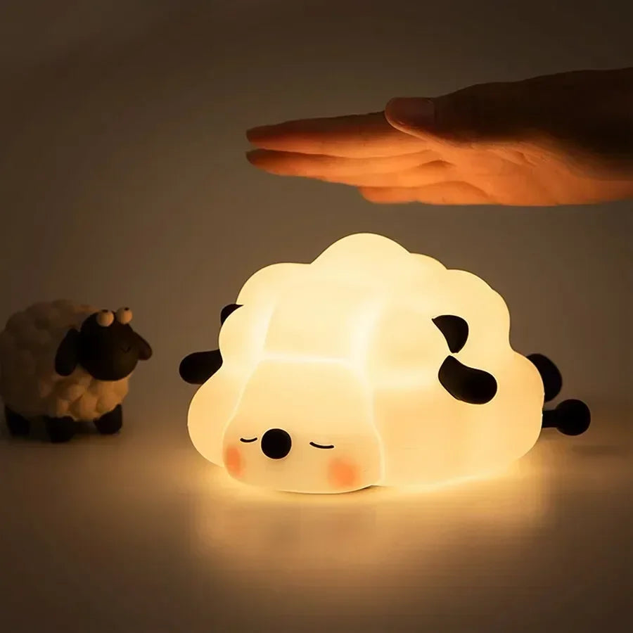 Cute LED Night  Touch Sensor Cartoon Kid&#39;s Nightlights Silicone Child Holiday Christmas Gift Bedside Lamp Bedroom Decor