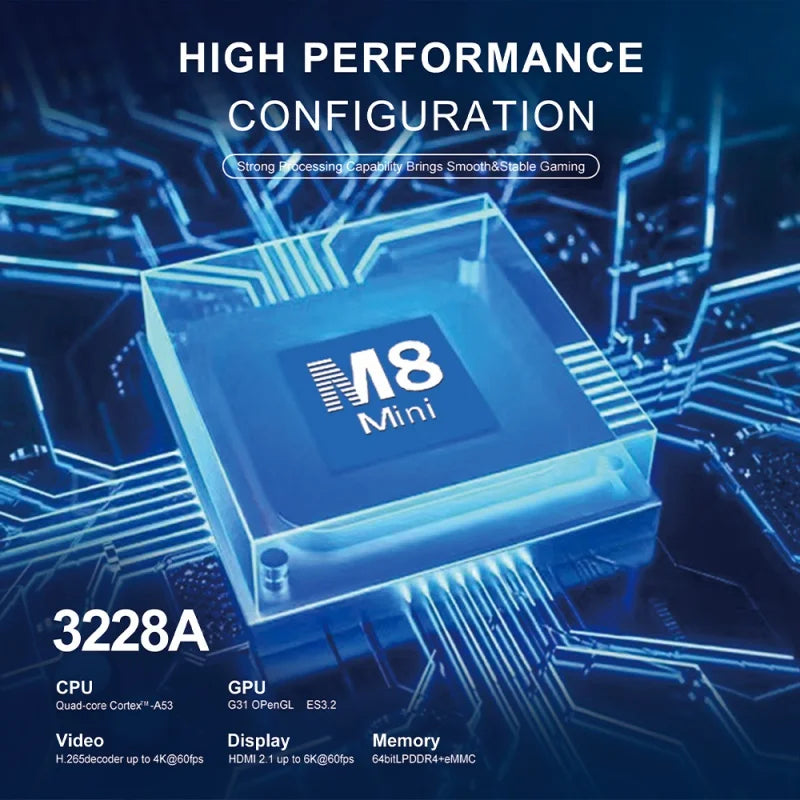 M8 Mini Video Game Console 10000 Games Football Racing Plumber 64GB 4G 4K Game Stick for GBA CP1 Android TV BOX